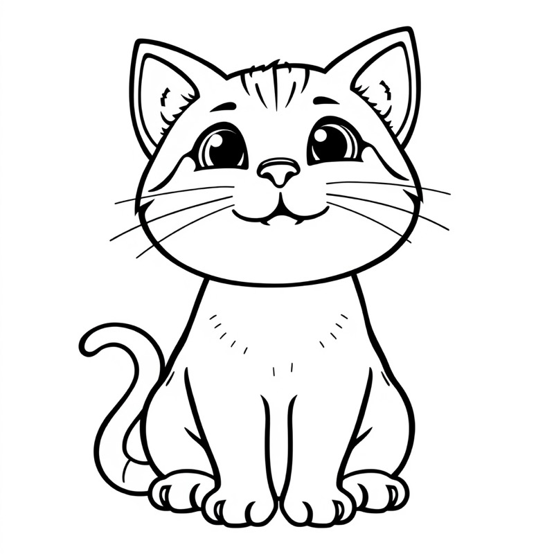 Cat Coloring Page