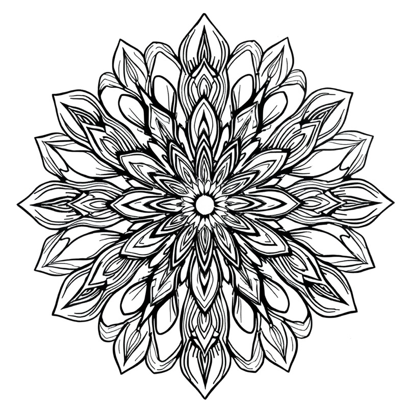 Flower Mandala Coloring Page