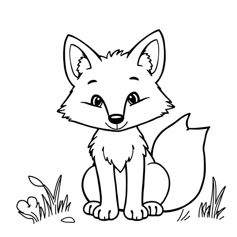 Fox Coloring Page