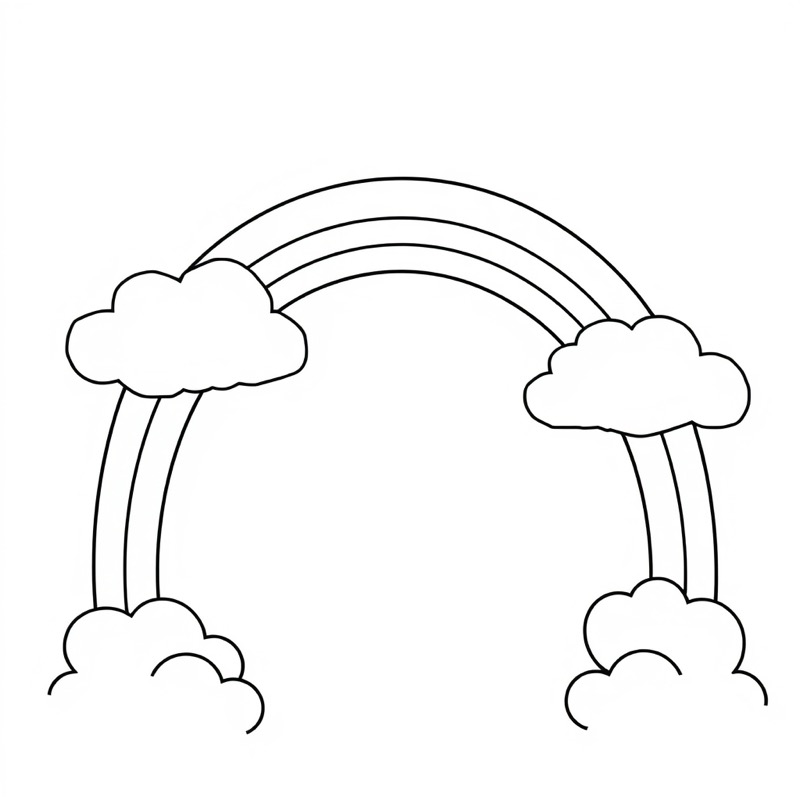 Rainbow Coloring Page